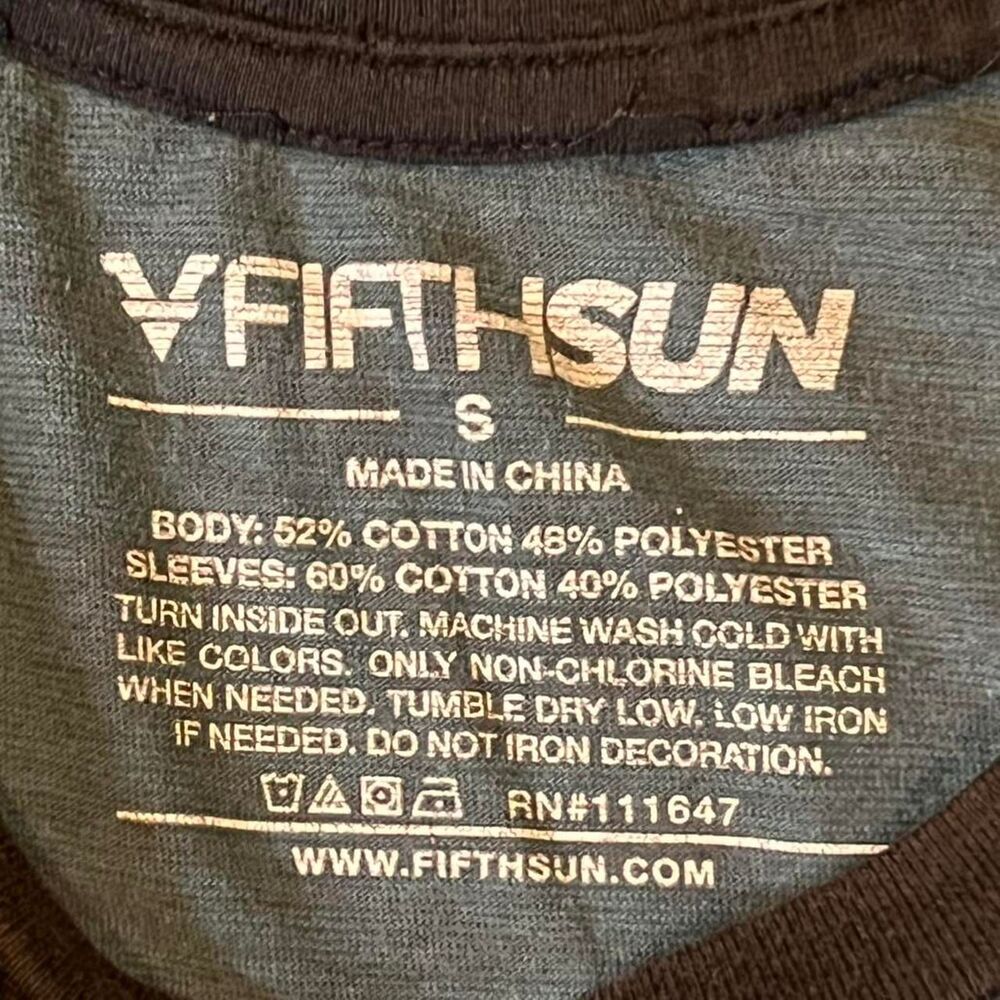 Fifth-sun Men's Grey and Green T-shirt Size S - Picture 3 of 4